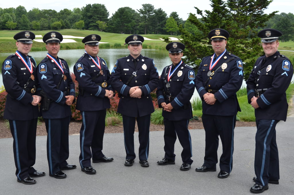 Photo of Rockville City Police Department officers honored at the 29th annual Rockville Public Safety Awards.