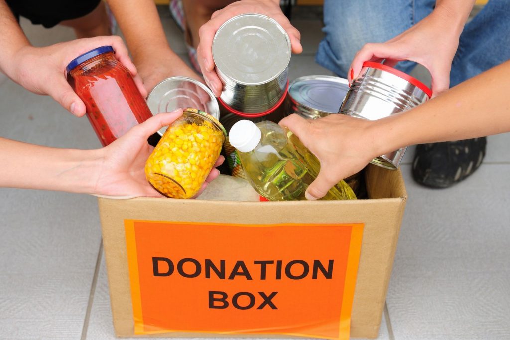 Food donation box.