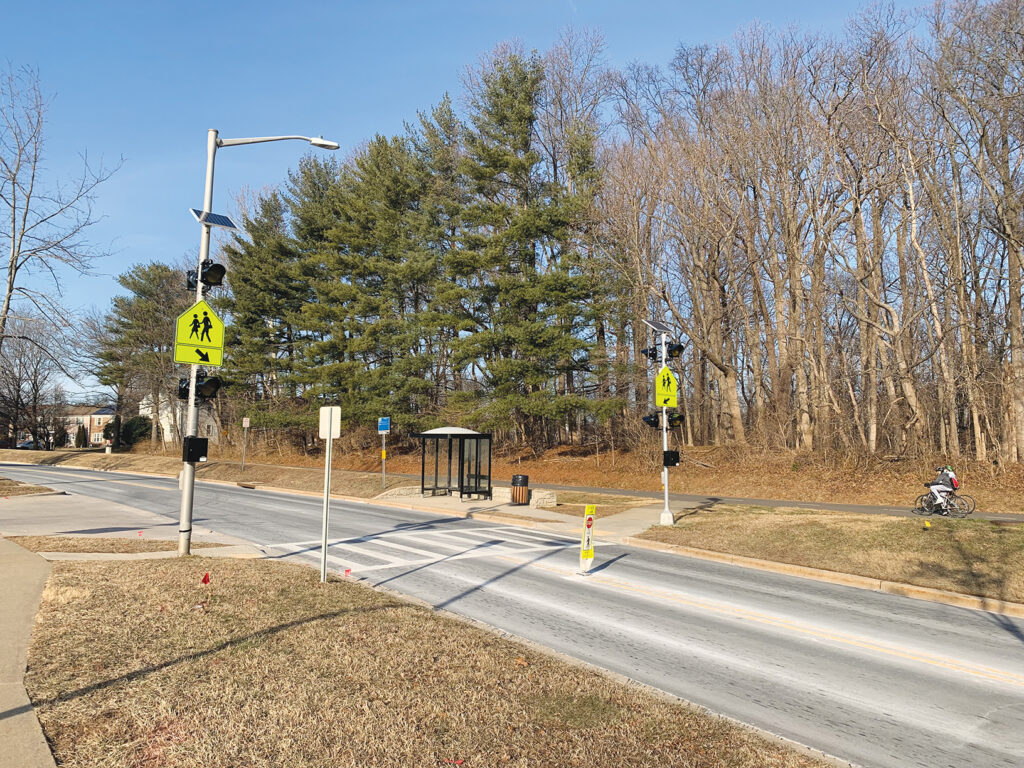 Flashing crosswalk