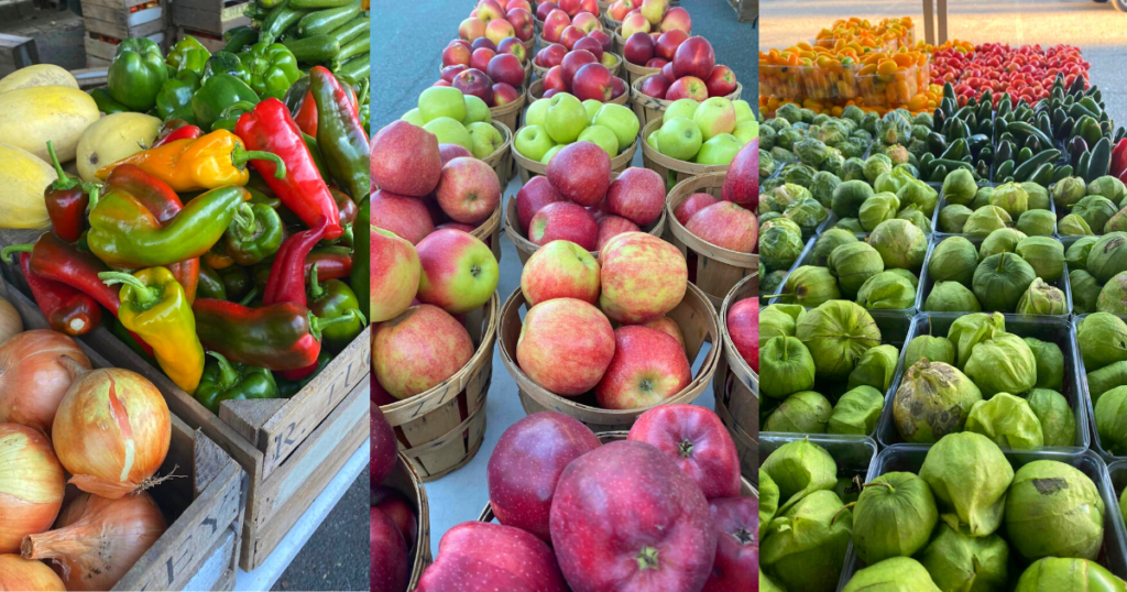 Fruits and vegetables at a farmer's market