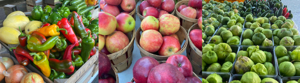 Fruits and vegetables at a farmer's market