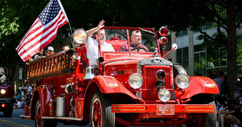 Fire Department truck in Rockville Memorial Day Parade