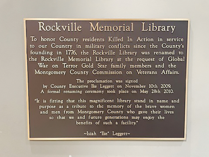 Library Plaque