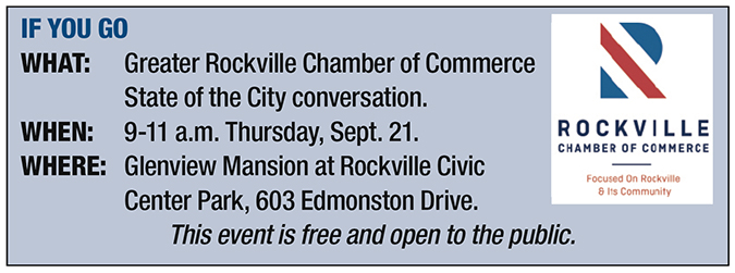 Event details about the Greater Rockville Chamber of Commerce State of the City conversation