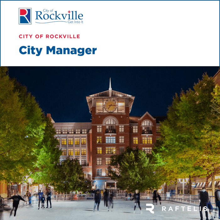 Cover of Rockville City Manager job brochure