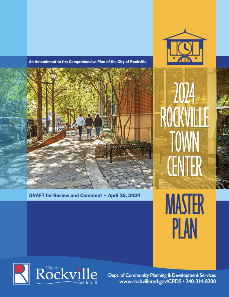 Cover of the Town Center Master Plan draft 