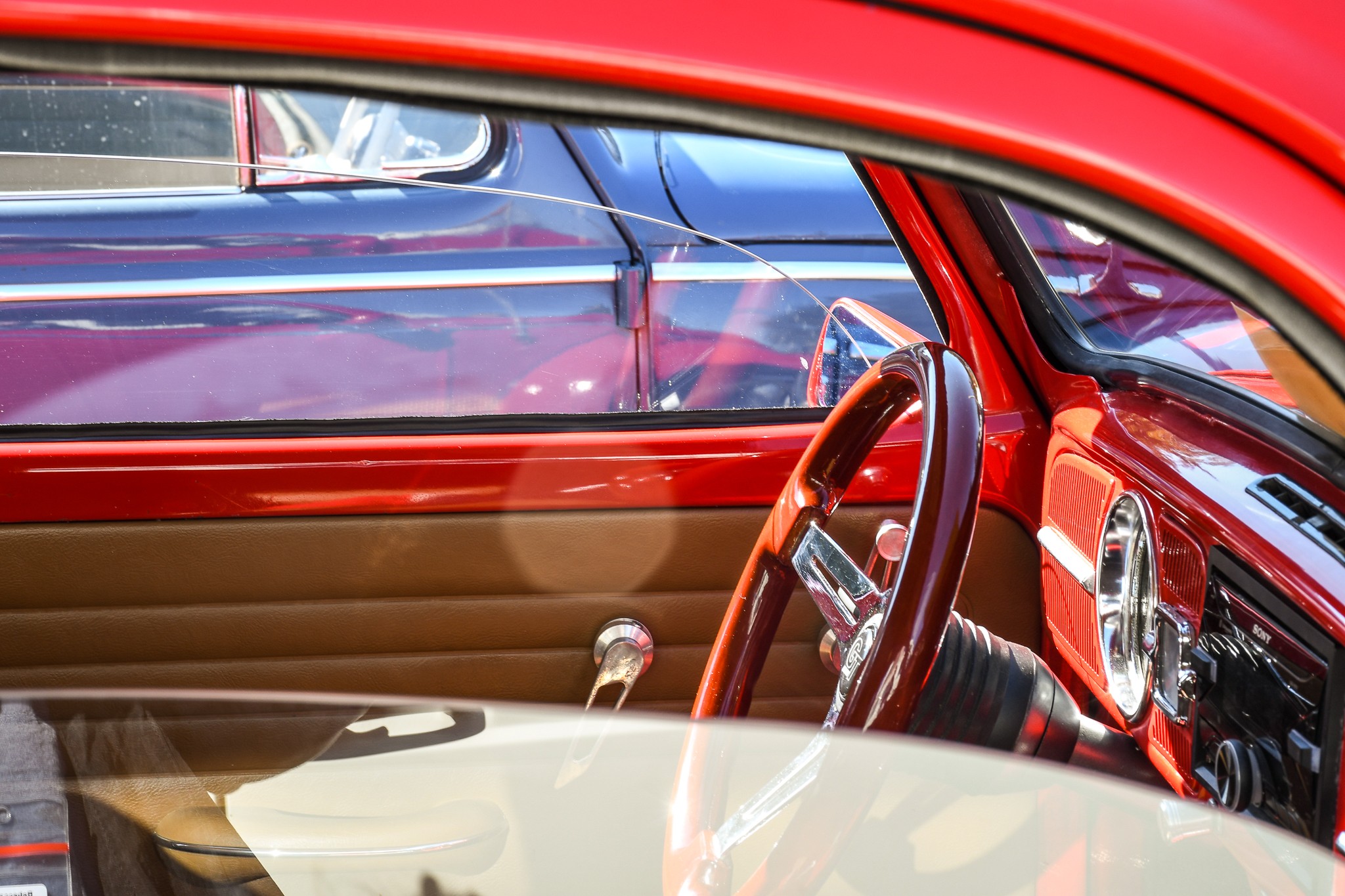 Interior of car at Antique & Classic Car Show