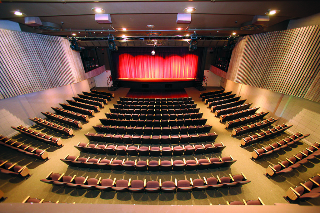 Arial view of the interior of the F. Scott Fitzgerald Theatre